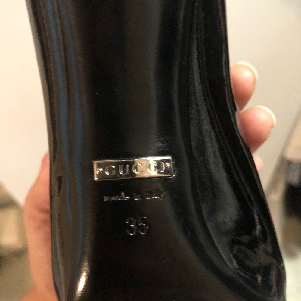 Gucci black patten leather ankle boots - Picture 6 of 12